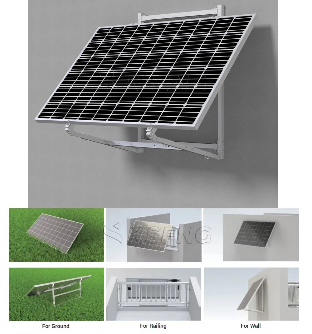 Adjustable Angle Solar Module Holder Easy Solar Panel Mounting Balcony Bracket Kits for Balcony Wall