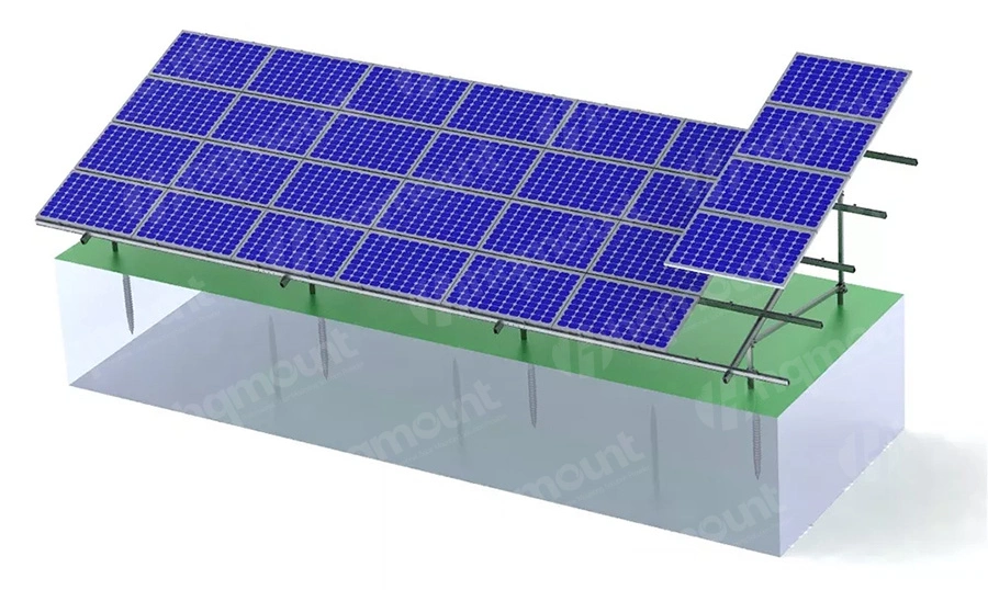 Reliability AL6005-T5 Solar Framless Panels Mounting Ground Structure Rack System for Open Field